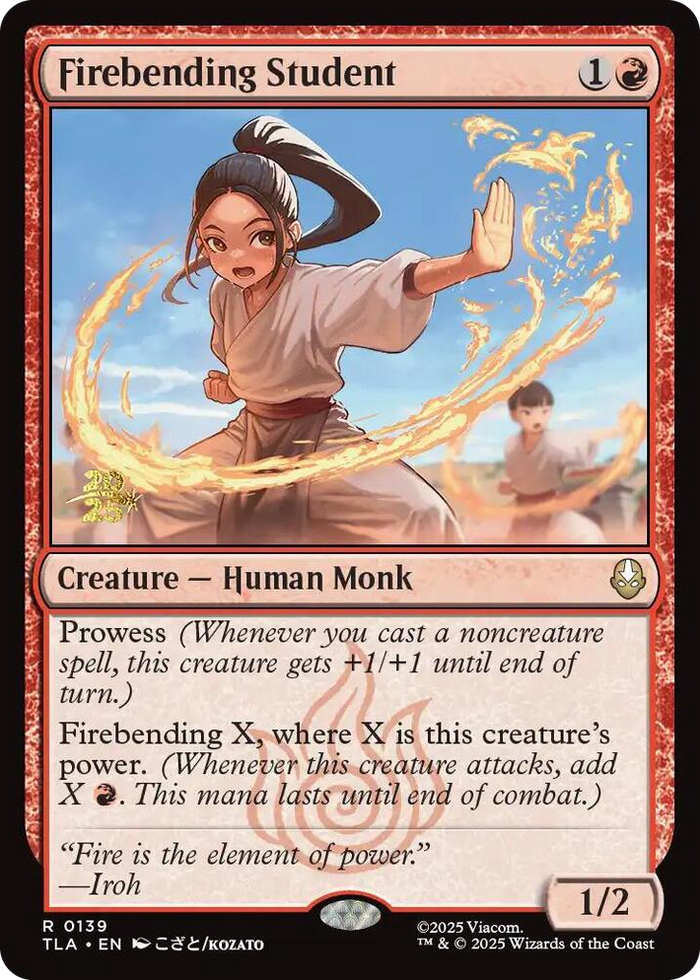Firebending Student #139 R - Prerelease Cards Pokemon card