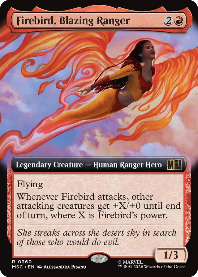 0360 Firebird, Blazing Ranger (Extended Art) R Commander: Marvel Super Heroes