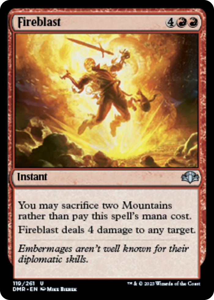 Fireblast #119 U - Dominaria Remastered Pokemon card