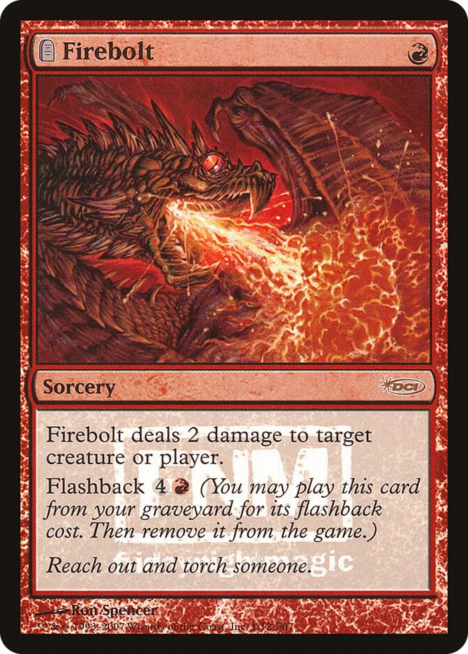 Firebolt #1 P - FNM Promos Pokemon card