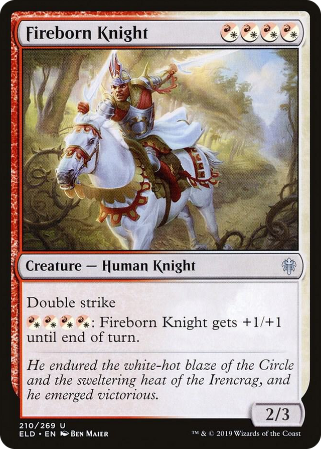 0210 Fireborn Knight U Throne of Eldraine