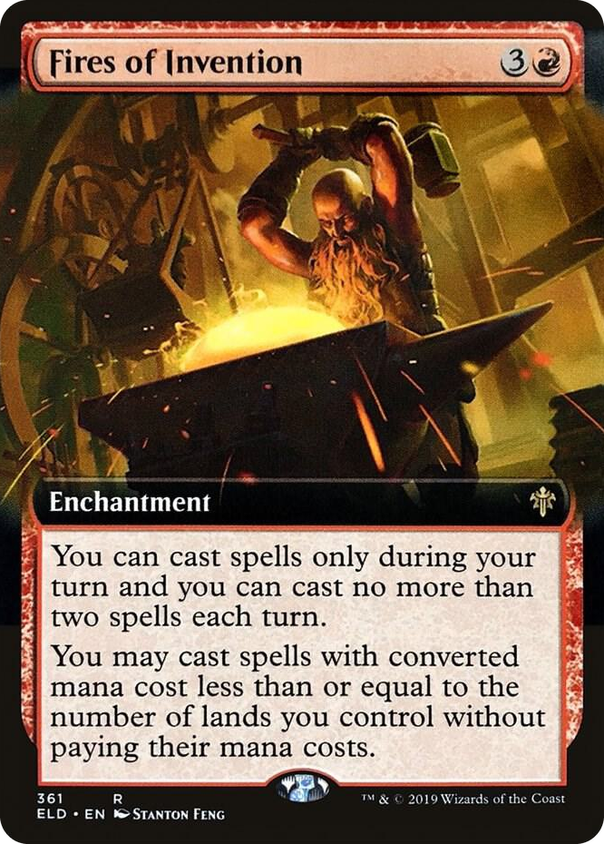 0361 Fires of Invention (Extended Art) R Throne of Eldraine