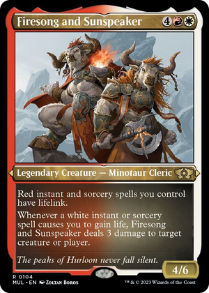 0104 Firesong and Sunspeaker (Foil Etched) R March of the Machine: Multiverse Legends