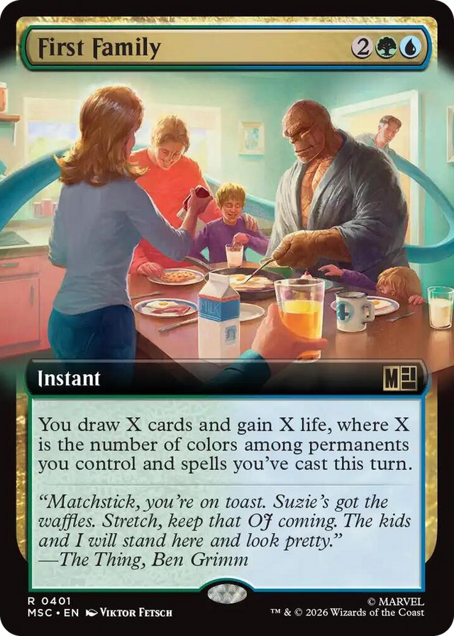 0401 First Family (Extended Art) R Commander: Marvel Super Heroes