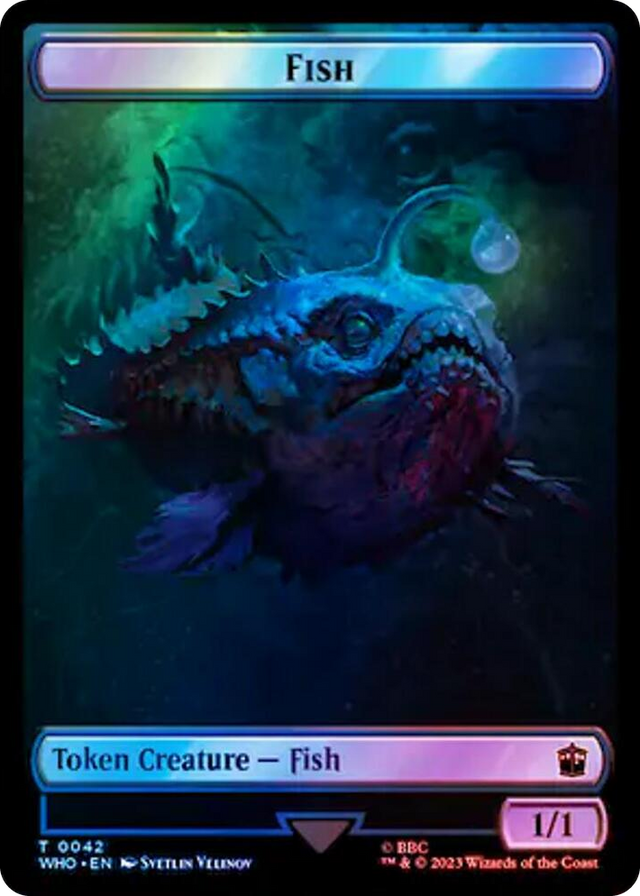 0042 Fish // Cyberman Double-Sided Token (Surge Foil) T Universes Beyond: Doctor Who