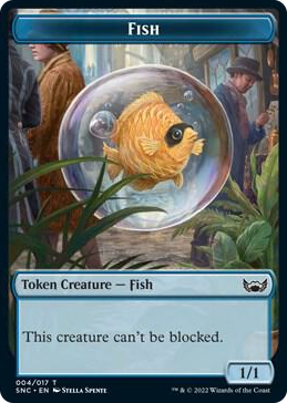 0004 Fish // Rogue Double-Sided Token T Streets of New Capenna
