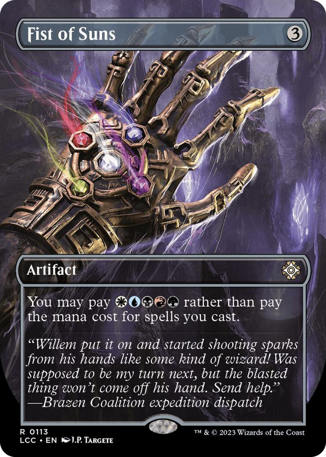 0113 Fist of Suns (Borderless) R Commander: The Lost Caverns of Ixalan