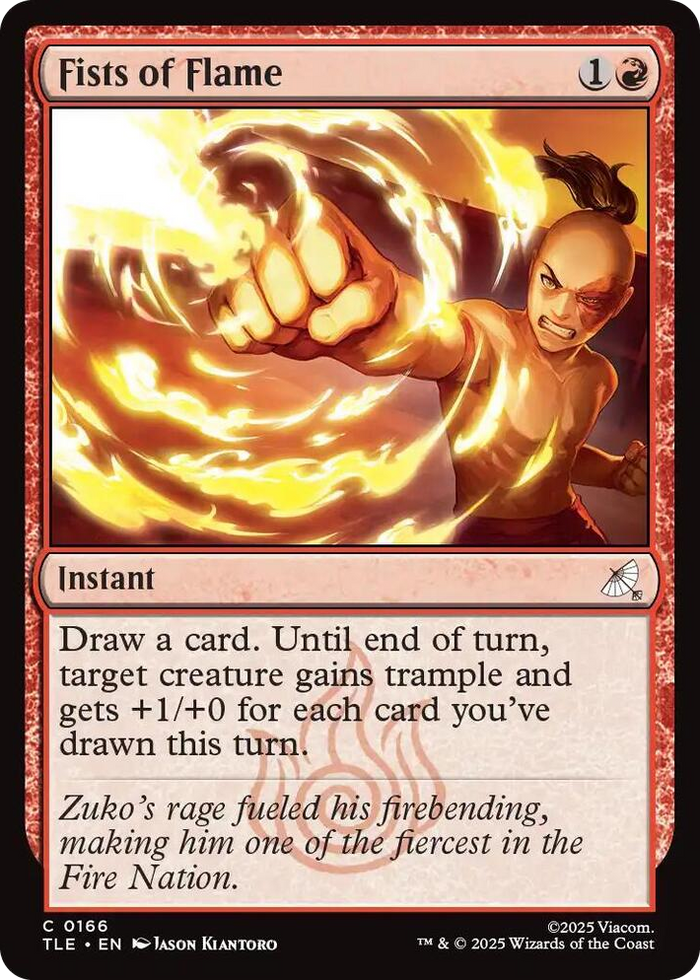 Fists of Flame #166 C - The Last Airbender: Eternal-Legal Pokemon card