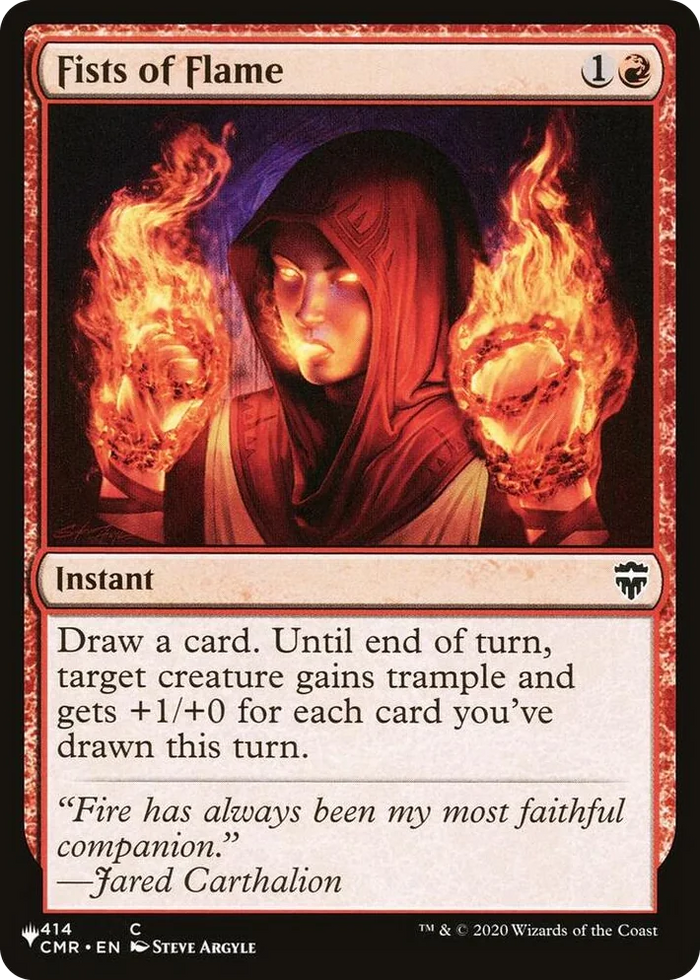 0414 Fists of Flame (CMR) C The List Reprints