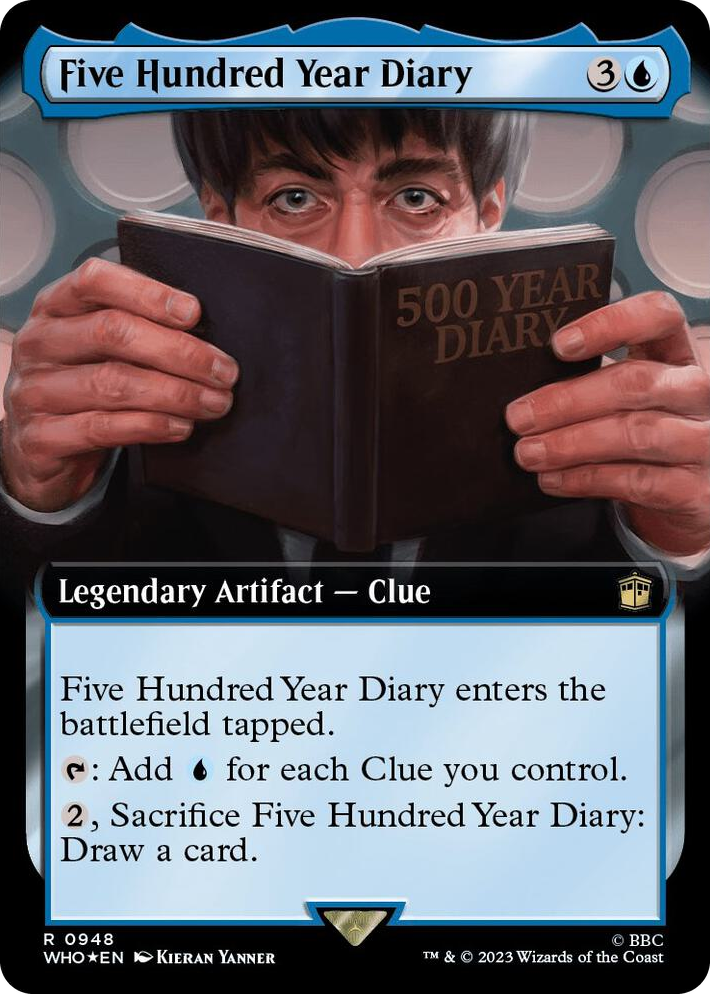 0948 Five Hundred Year Diary (Extended Art) (Surge Foil) R Universes Beyond: Doctor Who