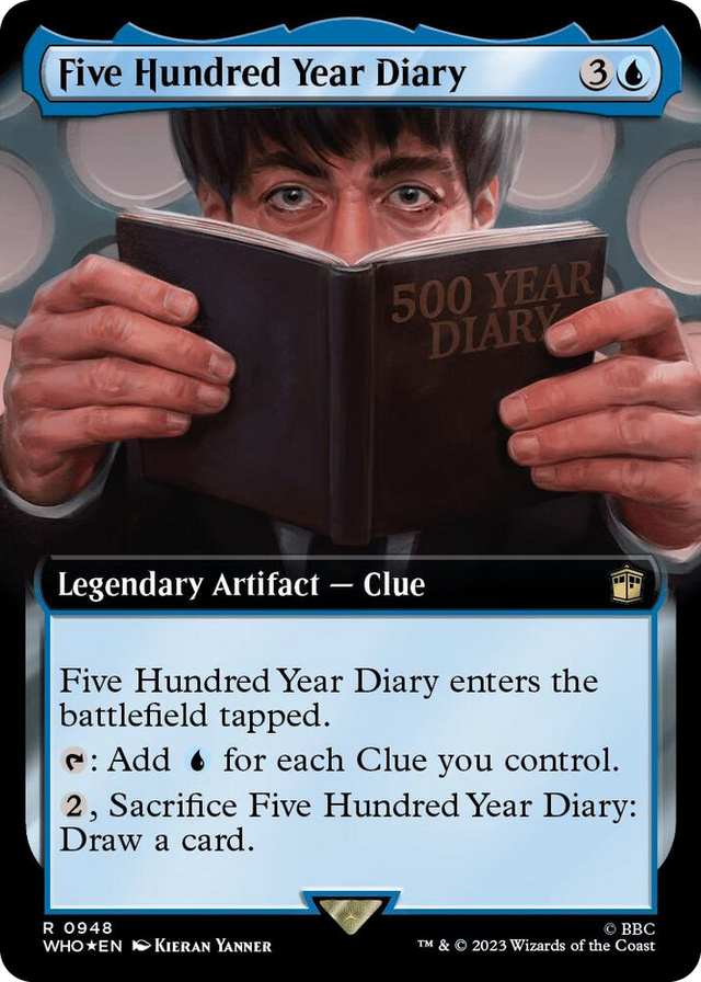0948 Five Hundred Year Diary (Extended Art) (Surge Foil) R Universes Beyond: Doctor Who