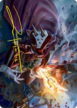 0044 Flame-Blessed Bolt Art Card (Gold-Stamped Signature) S Art Series: Innistrad: Crimson Vow