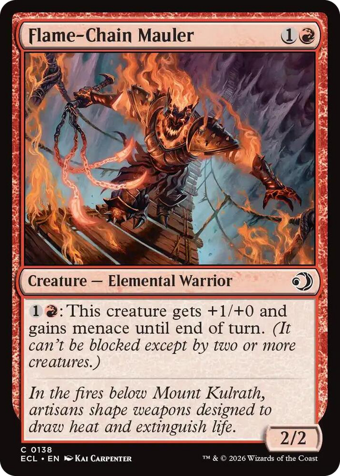 Flame-Chain Mauler #138 C - Lorwyn Eclipsed Pokemon card