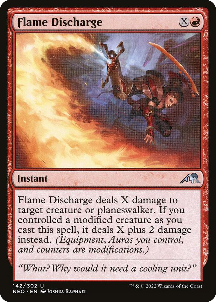 0142 Flame Discharge U Kamigawa: Neon Dynasty