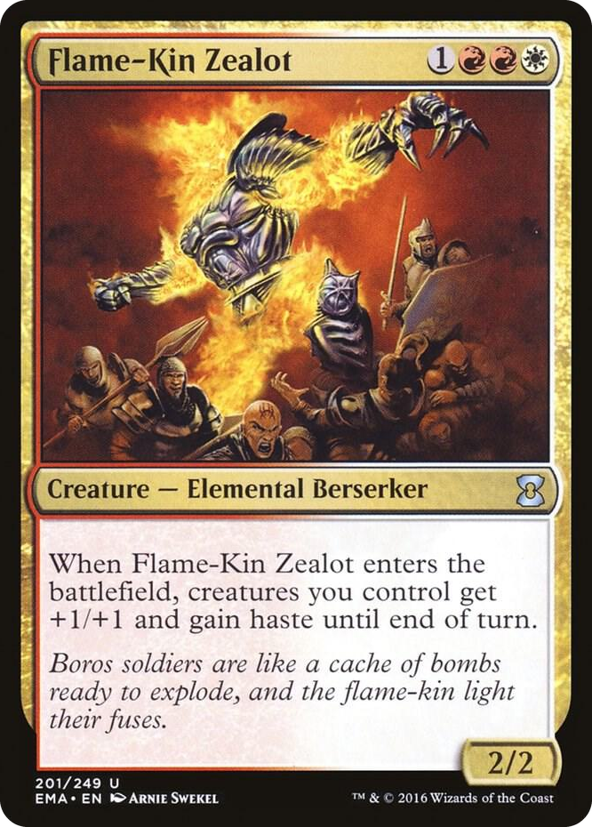 Flame-Kin Zealot #201 U - Eternal Masters Pokemon card