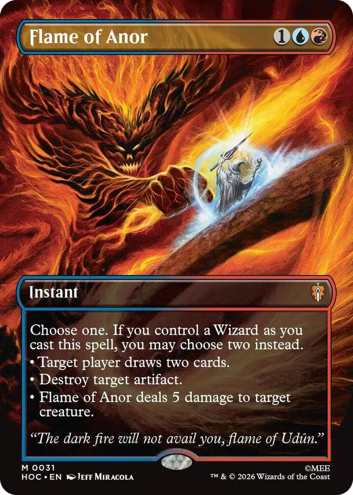 Flame of Anor (Borderless) #31 M - The Hobbit: Eternal-Legal Pokemon card