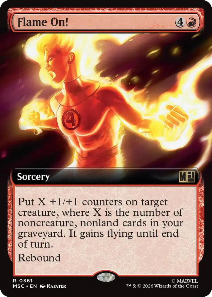 Flame On! (Extended Art) #361 R - Commander: Marvel Super Heroes Pokemon card