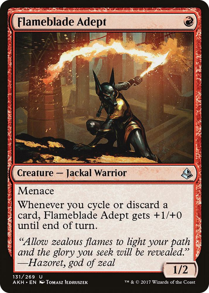 Flameblade Adept #131 U - Amonkhet Pokemon card
