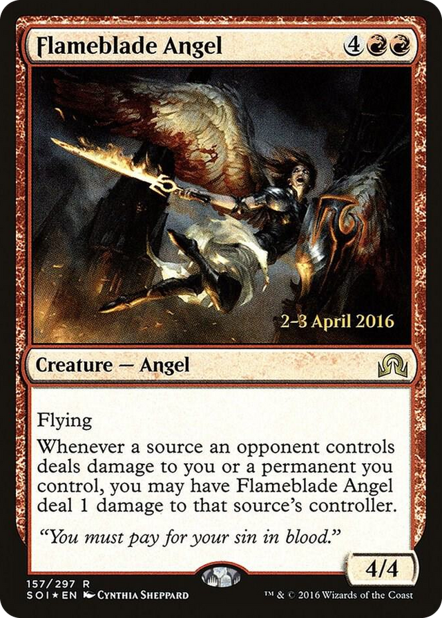 0157 Flameblade Angel R Prerelease Cards