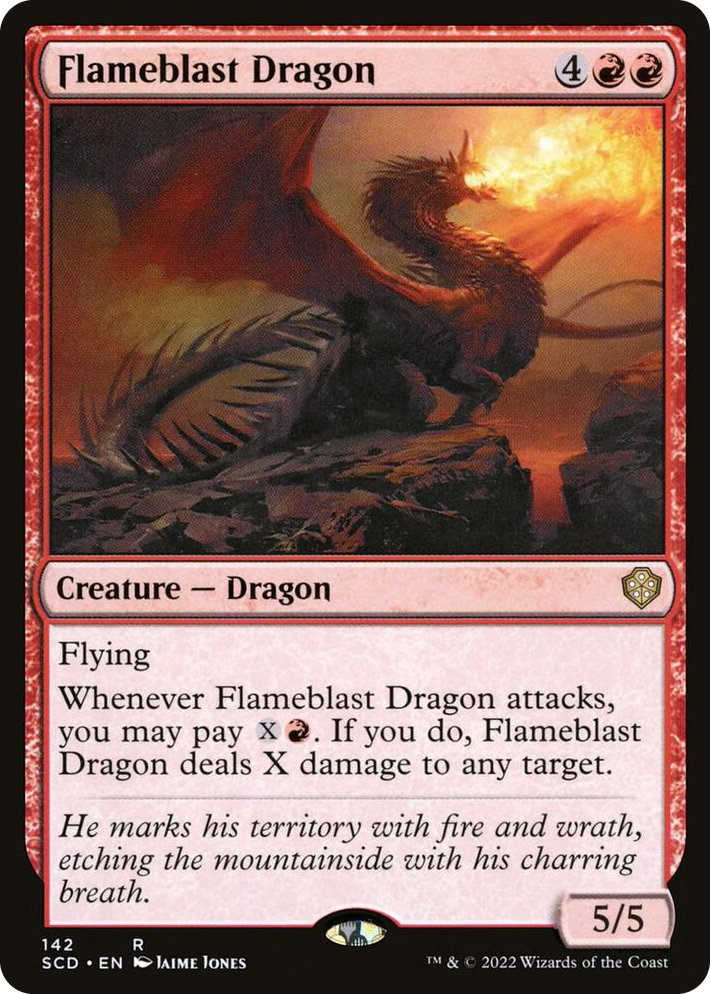 0142 Flameblast Dragon R Starter Commander Decks