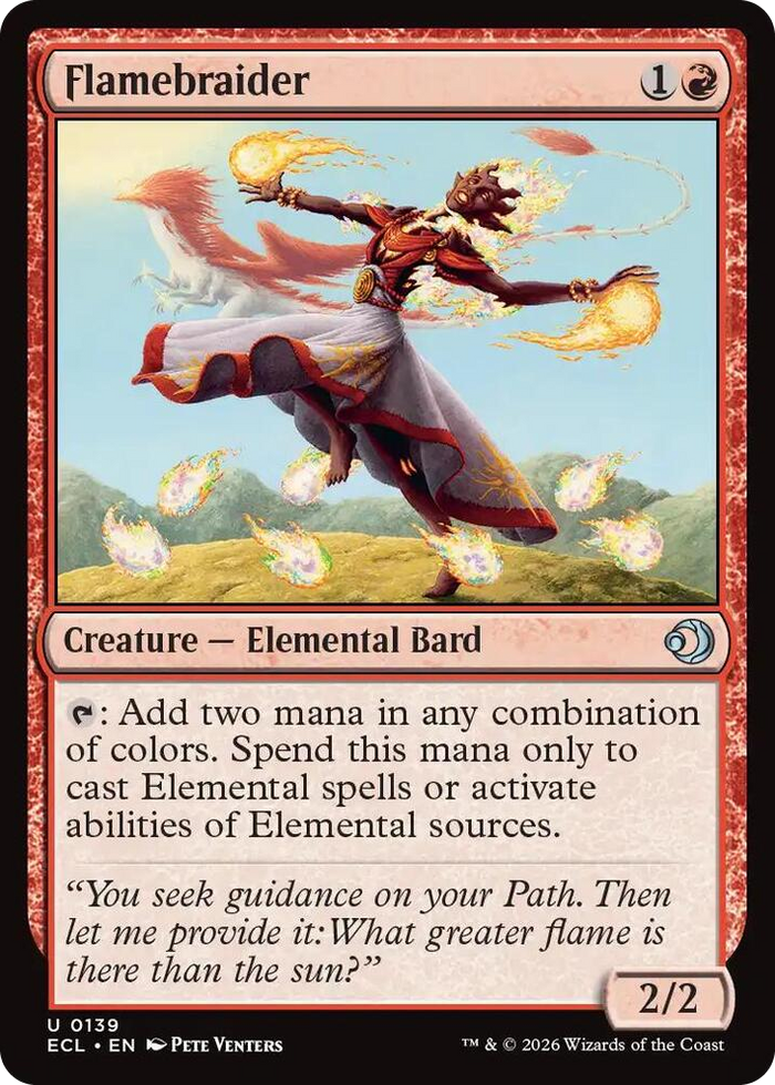 Flamebraider #139 U - Lorwyn Eclipsed Pokemon card