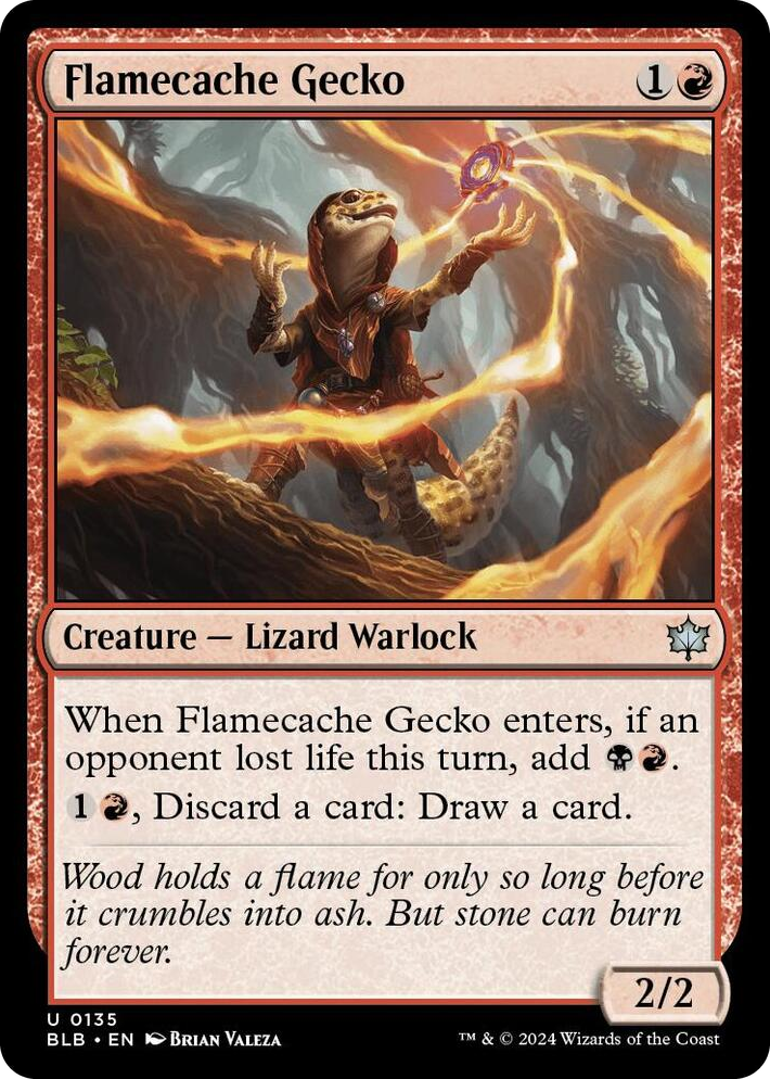 0135 Flamecache Gecko U Bloomburrow