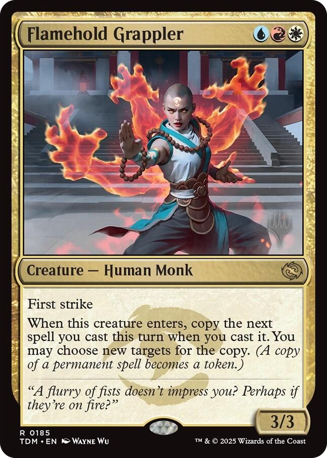 Flamehold Grappler #185 R - Promo Pack: Tarkir: Dragonstorm Pokemon card