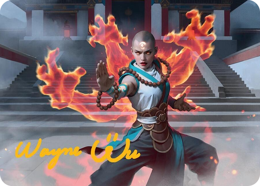 0024 Flamehold Grappler Art Card (24/54) (Gold-Stamped Signature) S Art Series: Tarkir: Dragonstorm