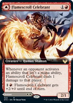 0324 Flamescroll Celebrant (Extended Art) R Strixhaven: School of Mages