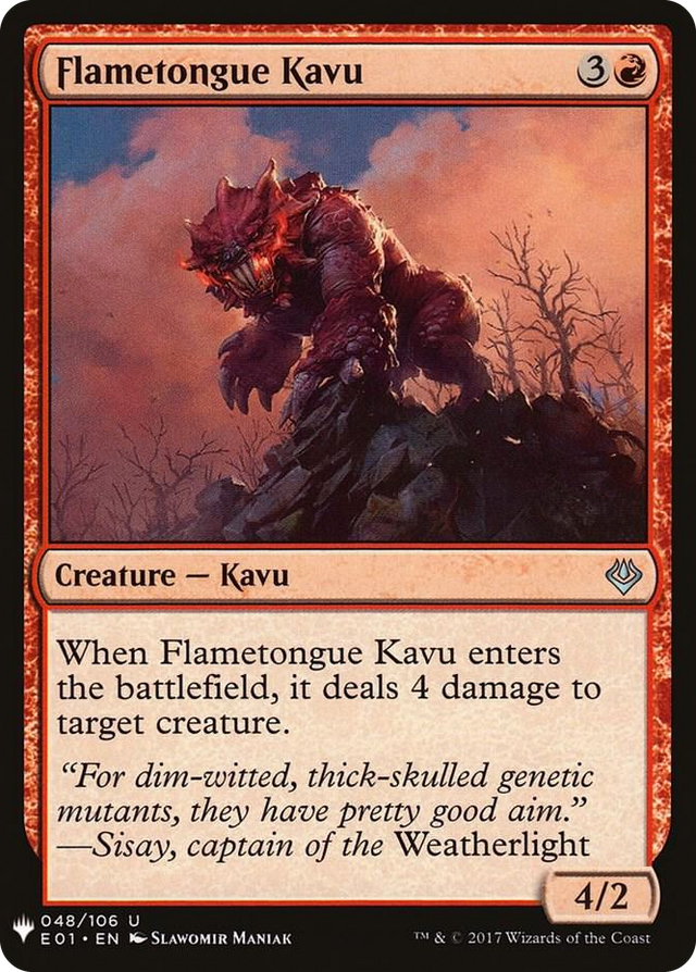 0048 Flametongue Kavu U The List Reprints