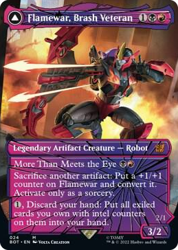 0024 Flamewar, Brash Veteran (Shattered Glass) M Universes Beyond: Transformers