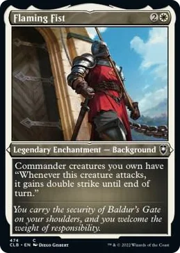 0474 Flaming Fist (Foil Etched) C Commander Legends: Battle for Baldur's Gate