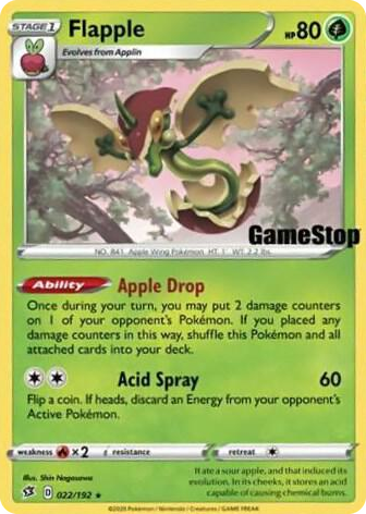 0022 Flapple - 022/192 (Gamestop Exclusive) Promo Miscellaneous Cards & Products
