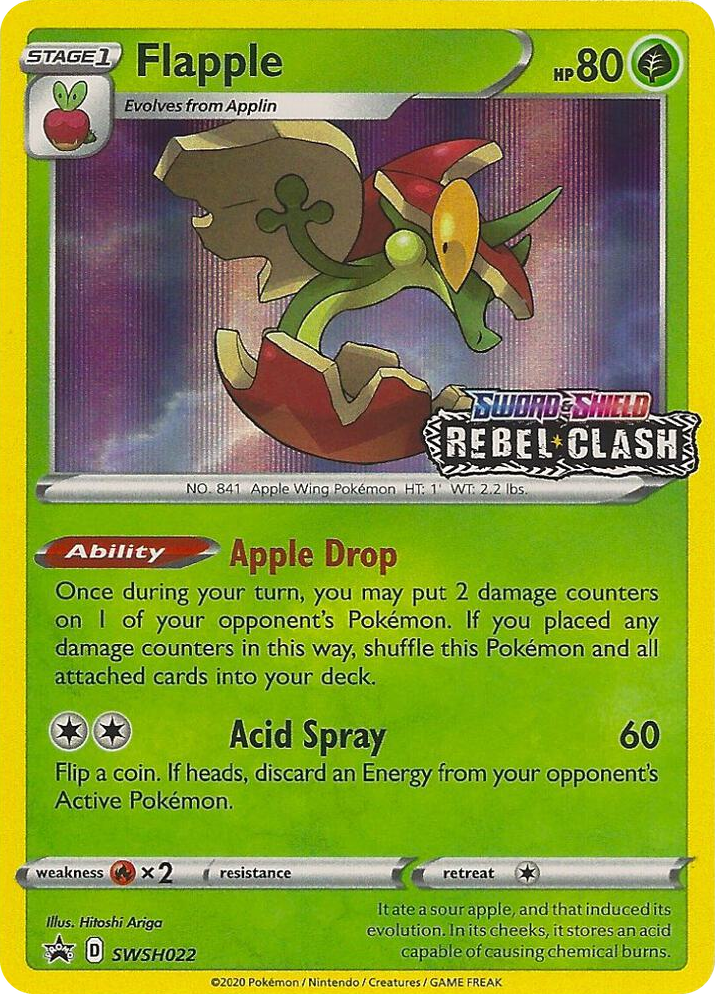 0022 Flapple - SWSH022 (Prerelease) Promo Sword & Shield Promo Cards