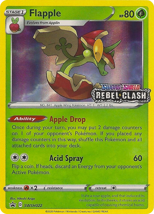 0022 Flapple - SWSH022 (Prerelease) Promo Sword & Shield Promo Cards
