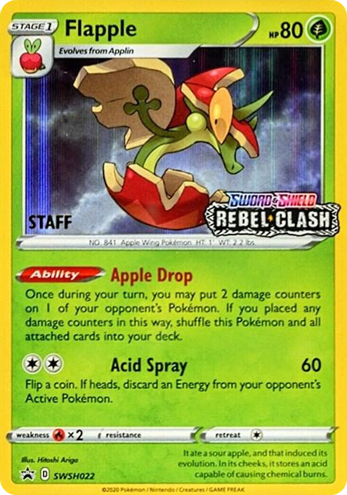 0022 Flapple - SWSH022 (Prerelease) [Staff] Promo Sword & Shield Promo Cards