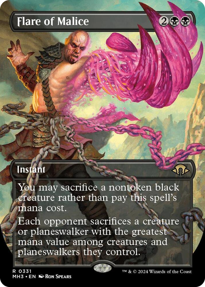 0331 Flare of Malice (Borderless) R Modern Horizons 3