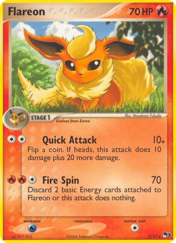 0002 Flareon Rare POP Series 3