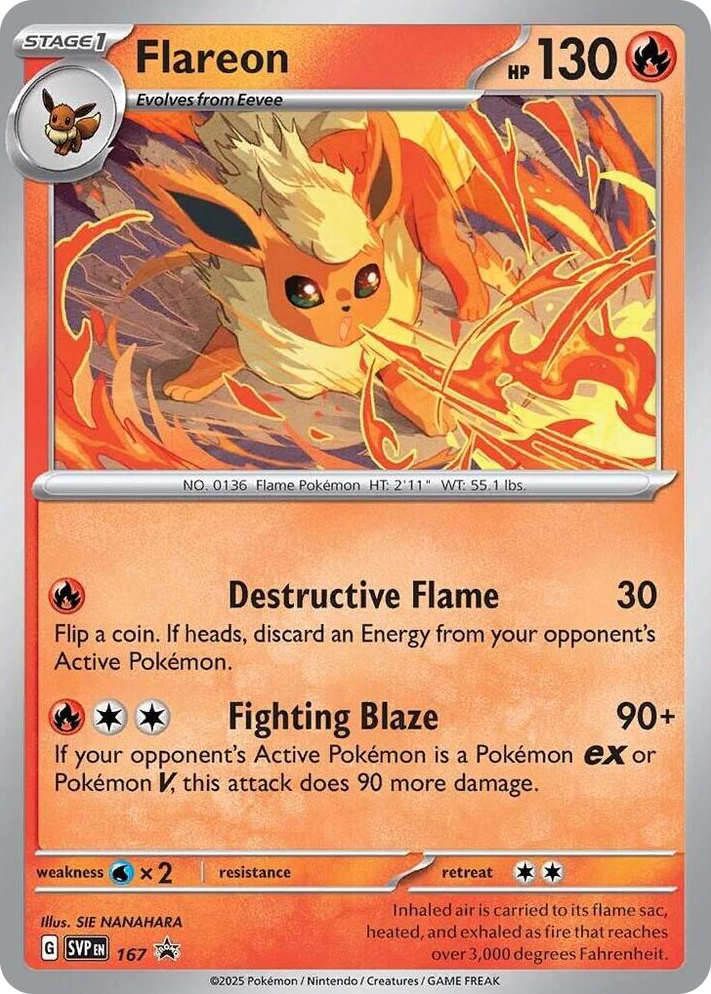 0167 Flareon - 167 (Cosmos Holo) Promo Scarlet & Violet Promo Cards