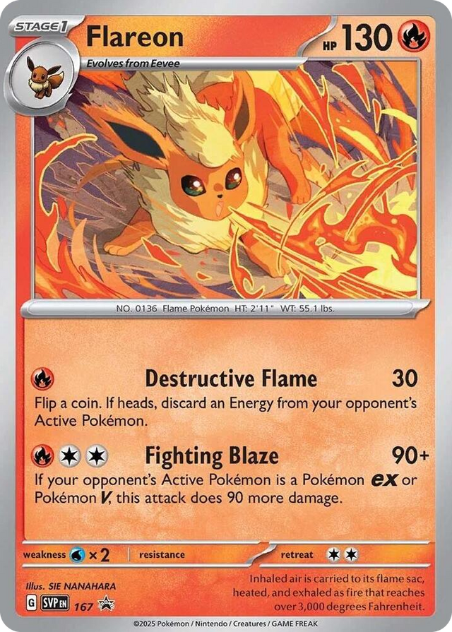 0167 Flareon - 167 (Cosmos Holo) Promo Scarlet & Violet Promo Cards