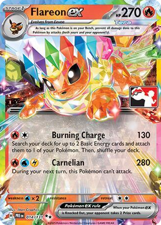 0014 Flareon ex Double Rare Prize Pack Series Cards