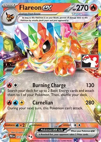 0014 Flareon ex Double Rare Prize Pack Series Cards