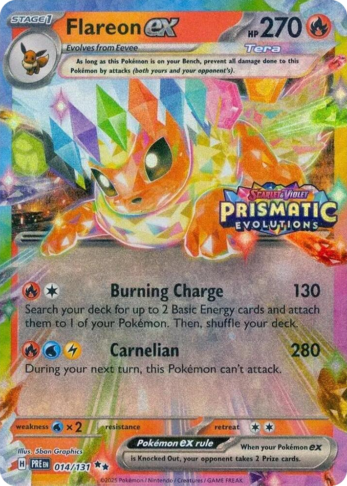 0014 Flareon ex - 014/131 (Prismatic Evolutions Stamp) Promo Miscellaneous Cards & Products