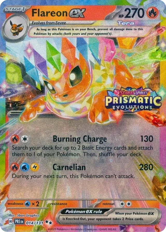 0014 Flareon ex - 014/131 (Prismatic Evolutions Stamp) Promo Miscellaneous Cards & Products