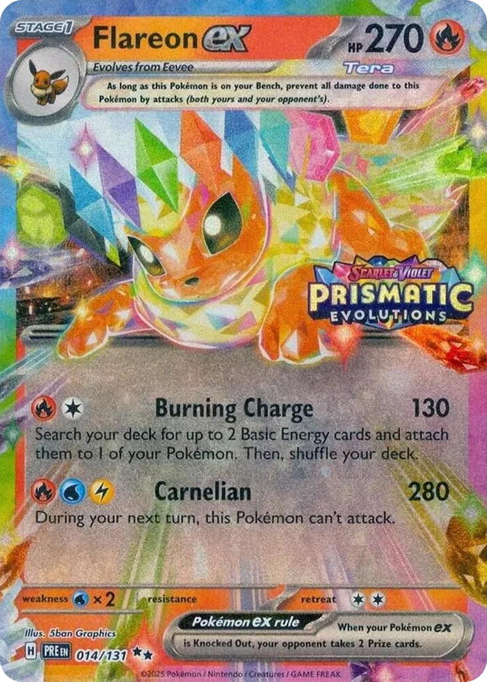 0014 Flareon ex - 014/131 (Prismatic Evolutions Stamp) Promo Miscellaneous Cards & Products