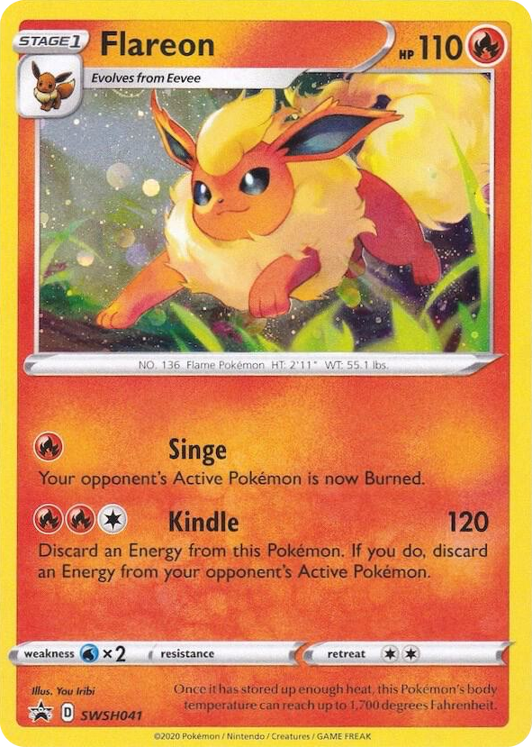 0041 Flareon - SWSH041 Promo Sword & Shield Promo Cards