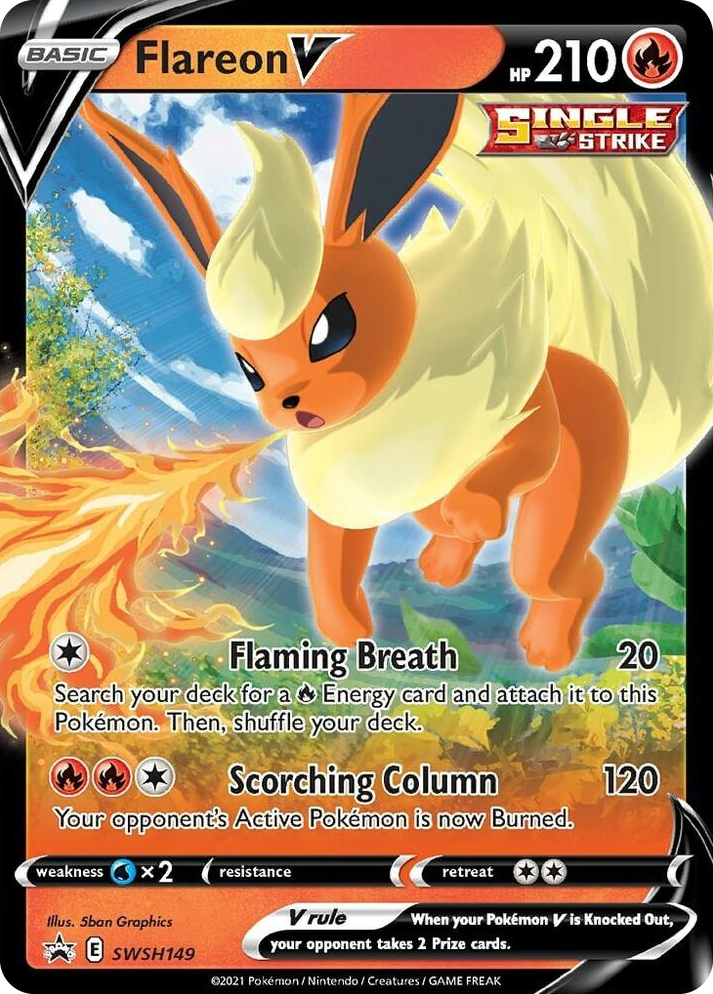 0149 Flareon V - SWSH149 Promo Sword & Shield Promo Cards