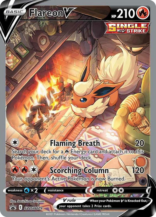 0179 Flareon V - SWSH179 Promo Sword & Shield Promo Cards