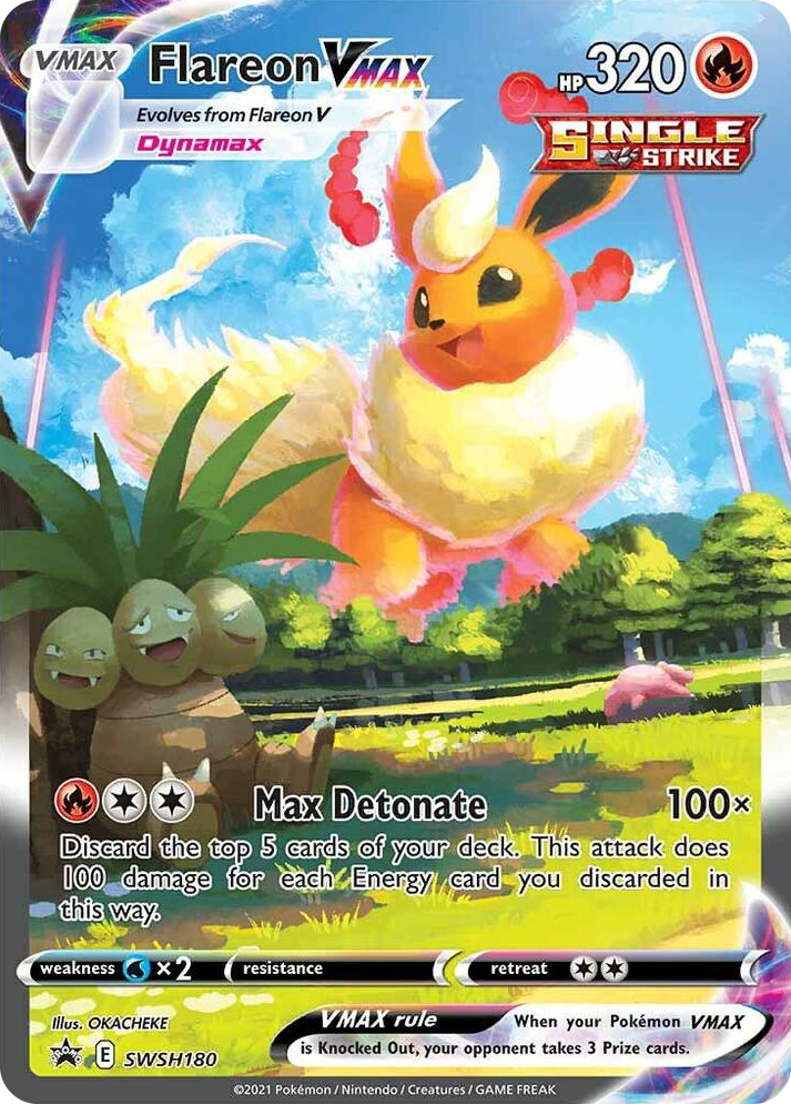 0180 Flareon VMAX - SWSH180 Promo Sword & Shield Promo Cards