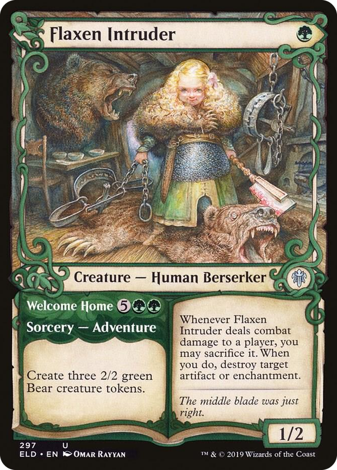 0297 Flaxen Intruder (Showcase) U Throne of Eldraine